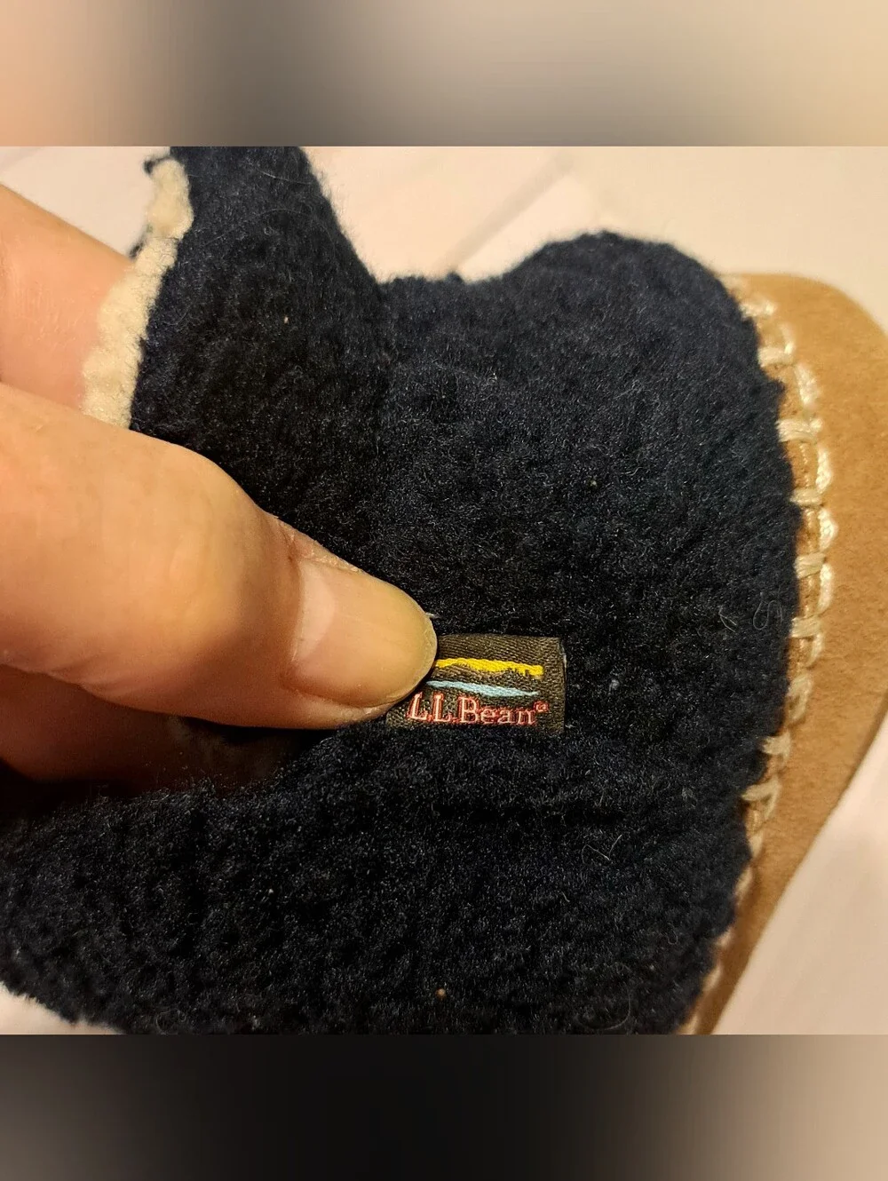 L.L. Bean Kids Blue Sherpa Slippers